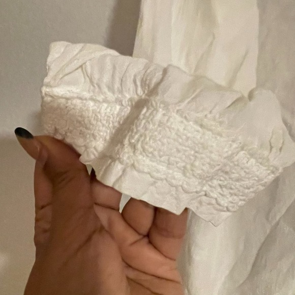 La Cotonniere Women's White Embroidered Long Sleeve Dress 3XL - Picture 12 of 13